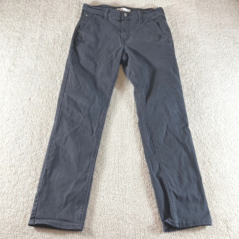 Signature by Levi Strauss Athletic Fit Pants Mens 30x32 Black Stretch